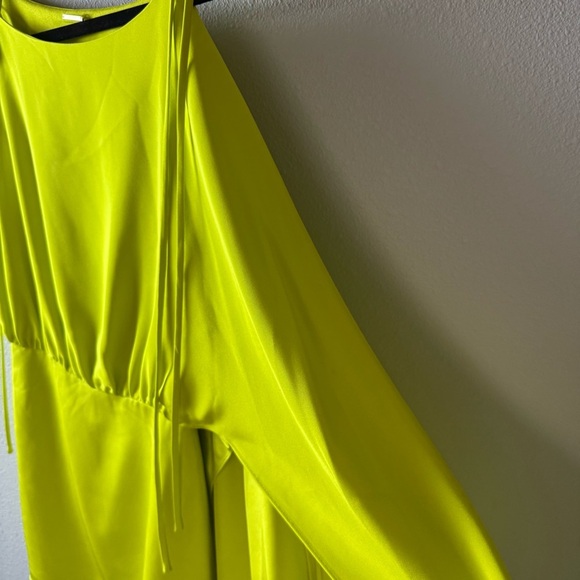 Alexis Wesley Dress Chartreuse Green One-Shoulder Long-Sleeve Mini A-Line XS - Picture 8 of 16